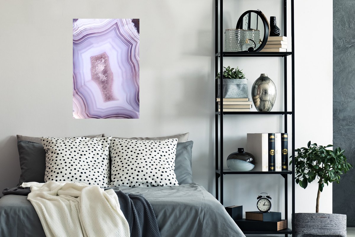 Poster Abstract - Geode - Roze - Edelsteen - 40x60 cm