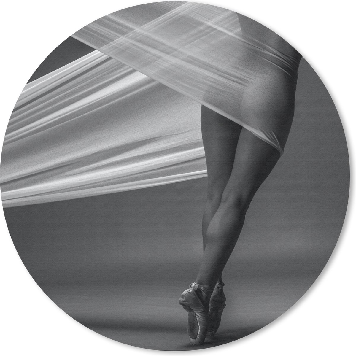 Muismat rond 40x40 cm - Mousepad Vrouw - Ballet - Dans - Lichaam - Ronde muismatten