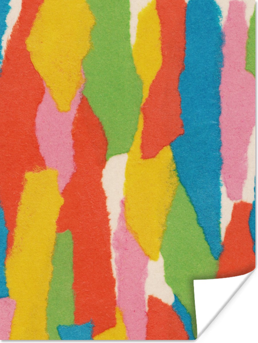 Poster Abstract - Vormen - Collage - Retro - 90x120 cm