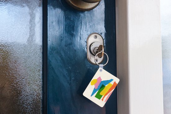 Porte-clés - Abstrait - Art - Formes - Arc-en-ciel - Cadeaux à distribuer - Plastique