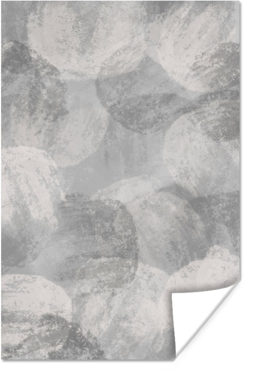 Abstract - Verf - Grijs - Schilderij