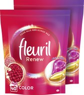 Fleuril Renew Caps - Capsules Lavantes - Cire Colorée - Pack Économique - 2 x 40 Lavages