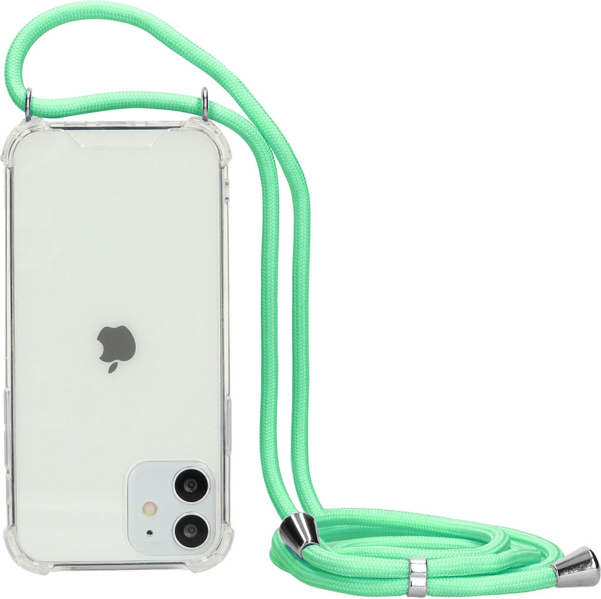Mobiparts Lanyard Case Apple iPhone 12/12 Pro - Groen Cord