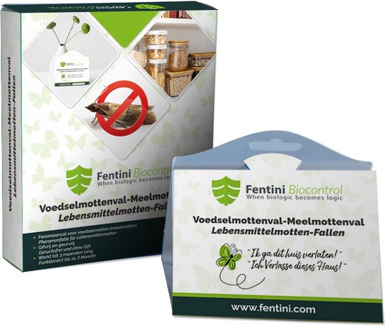 Fentini Voedselmottenval Levensmiddelenmottenval - effectief zonder gif - 4 stuks per verpakking