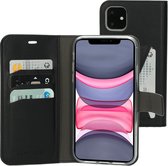 Mobiparts hoesje geschikt voor Apple iPhone 11 - Wallet/Boekhoesje - Eco Leer - Magneet Sluiting - Opberg vakken - Zwart