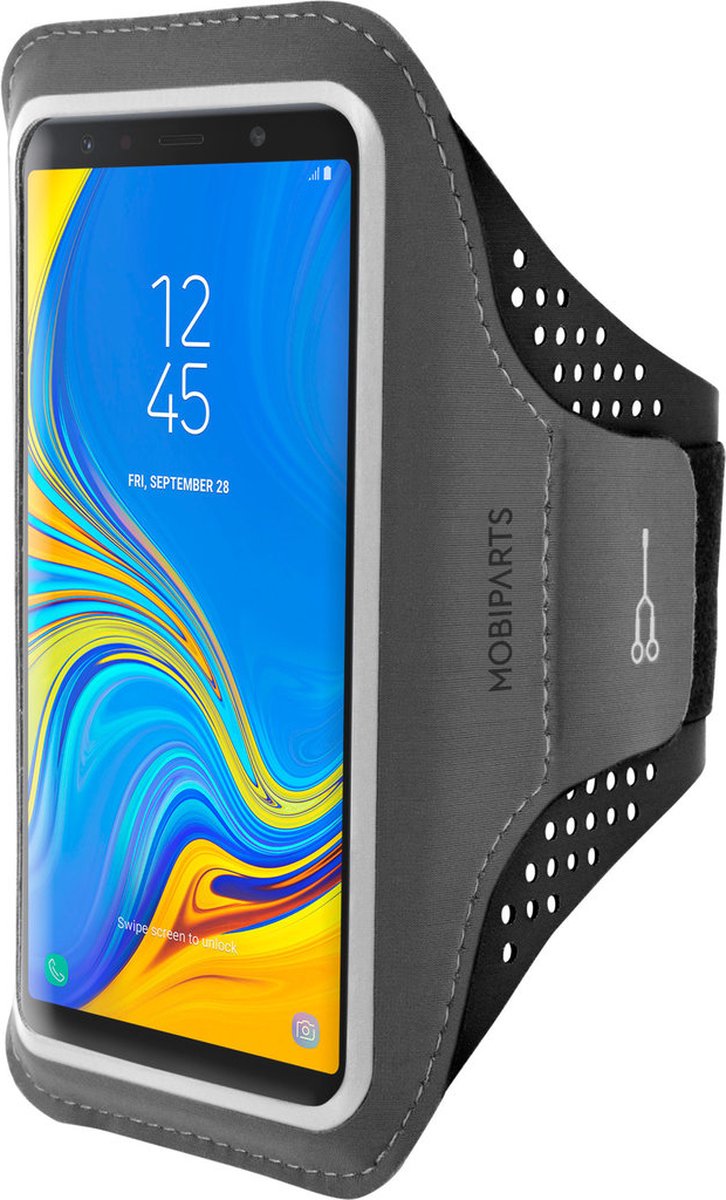 Hardloop Sportarmband geschikt voor Samsung Galaxy A7 (2018) - Zwart - Mobiparts