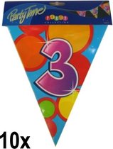 10x Age flag line 3 ans - Flag line party festival abraham sara flags anniversaire anniversaire age
