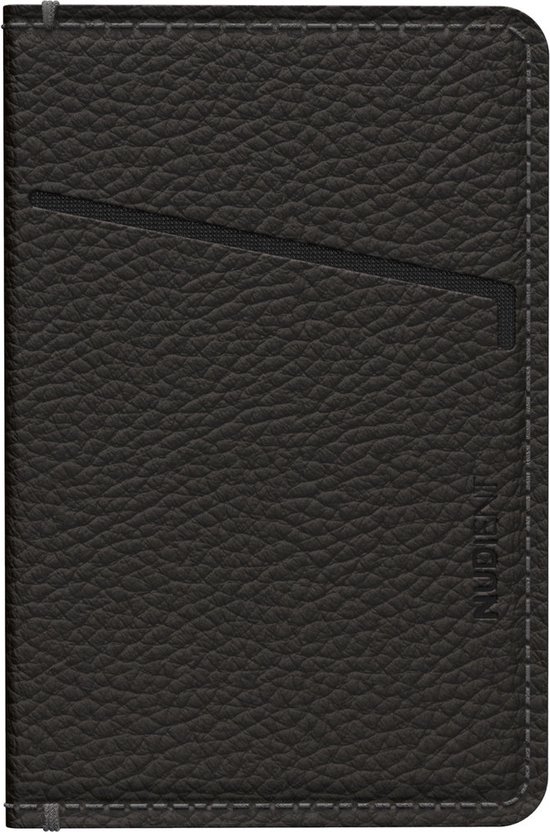 Nudient Card Holder Leather Ink - Zwart