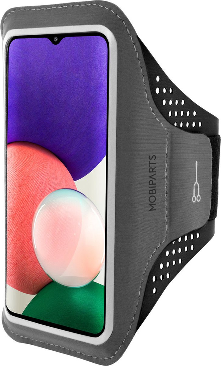 Hardloop Sportarmband geschikt voor Samsung Galaxy A22 5G - Zwart - Mobiparts