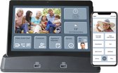 PRIFORA Senioren Tablet met gratis Prifora App, 10.1 inch beeldscherm en Basis Station voor automatisch opladen. Eenvoudig en veilig bedienen van Diashow en Afspeellijsten,Videobellen, Audiobellen en Chat, Agenda, Kalender, Klok en Weerstation.