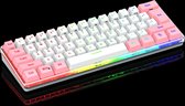 Clavier mécanique Redragon© - Clavier RVB - Clavier de Gaming - Clavier mécanique - Clavier pour PC de Gaming - Rose/ Wit