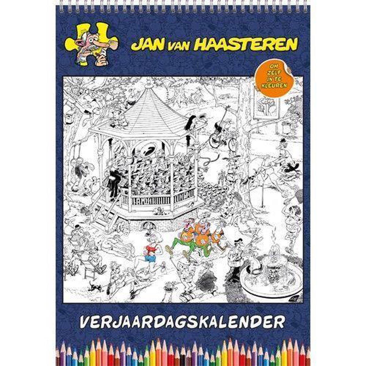 Jan van Haasteren Verjaardagskalender - Kleurplaten (formaat A4)