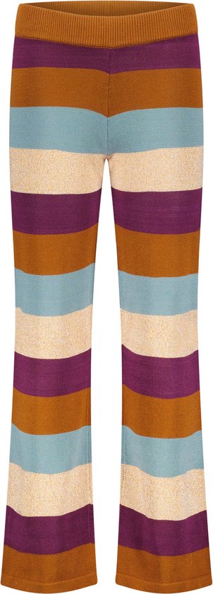 Moodstreet Fine Knitted Stripes Pants Broeken & Jumpsuits Meisjes - Jeans - Broekpak - Groen