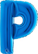 Folieballon 100cm letter P blauw
