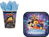 Lego - Lego Movie - Feestpakket - Kinderfeest - Verjaardag - Themafeest - Bekers - Bordjes - Karton - Wegwerp.