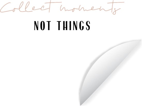 Cercle mural - Stickers muraux - Cercle de papier peint - Texte - Collectionnez les moments, pas les objets - Citations - 80 x 80 cm - Cercle mural - Autocollant - Sticker mural rond
