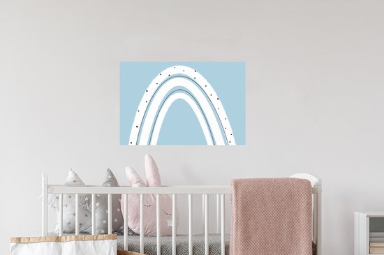 Muurstickers - Sticker Folie - Regenboog - Abstract - Pastel - 60x40 cm - Plakfolie - Muurstickers Kinderkamer - Zelfklevend Behang - Zelfklevend behangpapier - Stickerfolie