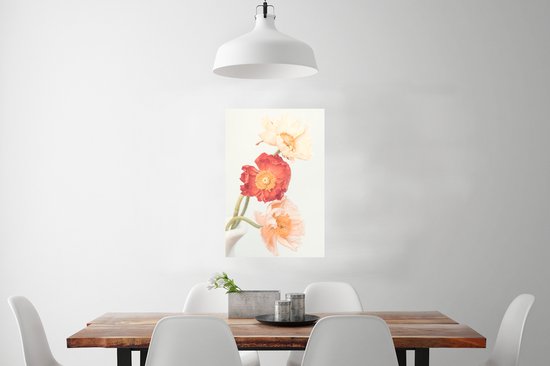 Poster Bloemen - Rood - Natuur - Planten - 40x60 cm