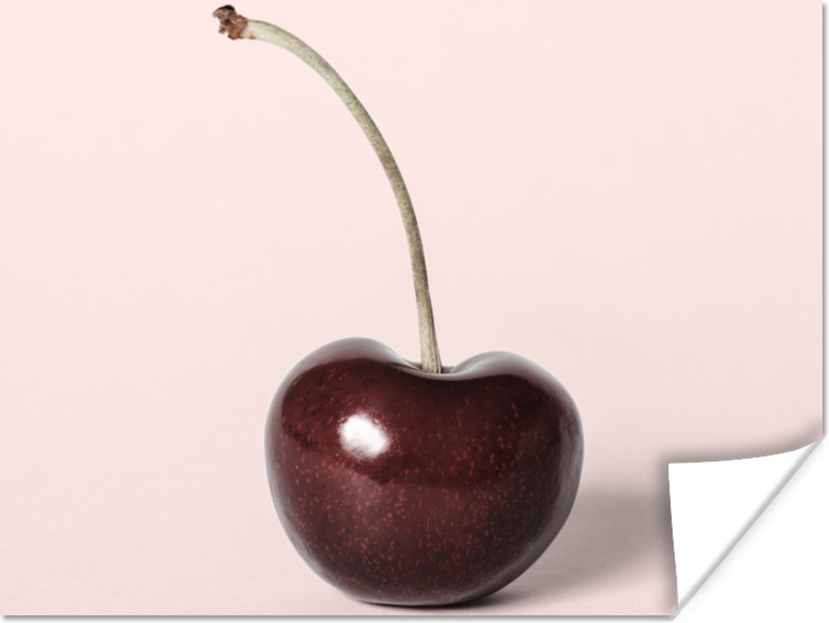 Poster Kers - Fruit - Rood - Stilleven - 80x60 cm