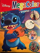Megacolor - Disney Lilo & Stitch rood - Extra dik! kleurboek met +/- 130 kleurplaten en 1 stickervel met 25 stickers - disney classics - knutselen - kleuren - tekenen - creatief - verjaardag - kado - cadeau