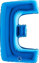 Folieballon 100cm letter E blauw