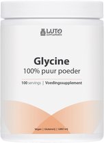 Glycine Puur - 500 gram zuivere poeder - 100 servings - 100% L-Glycine Aminozuur - 3 Maand voorraad - Veganistisch - geen toevoegingen - Luto Supplements