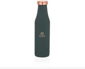 DIVINE COPPER - Koperen Drinkfles - Koperen Waterfles - Handgemaakt - Handmade Copper Bottle - Groen - 950ml