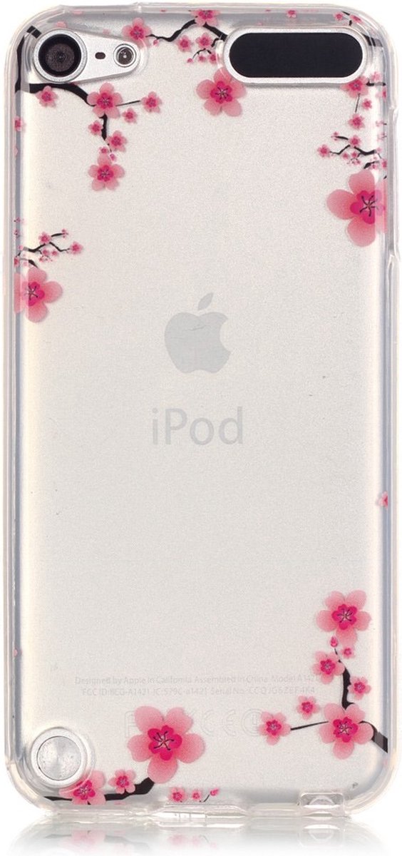 Peachy Doorzichtig Bloesem geschikt voor iPod Touch 5 6 7 TPU hoesje - Roze