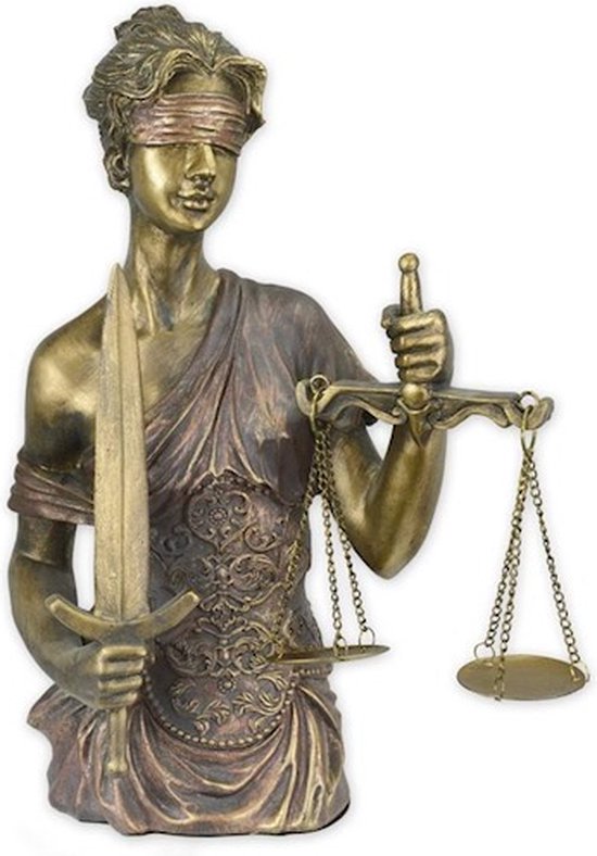Statue de Lady Justice - torse - polyrésine - 32,7 cm de haut