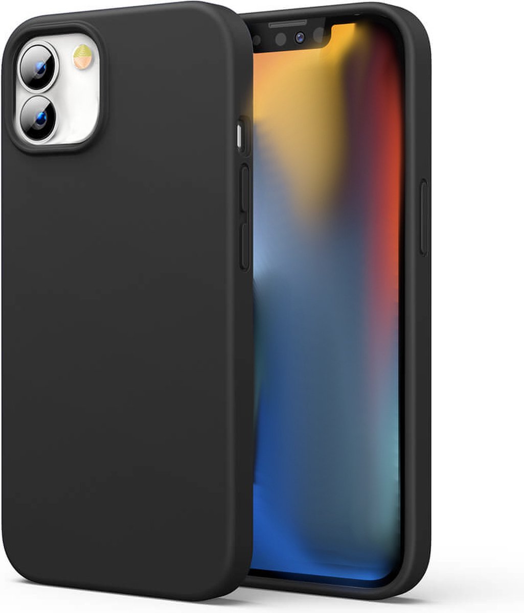 iPhone 12 Mini Hoesje | Zwarte Siliconen hoesje | TPU Back Cover Hoes | Bescherm hoesje iPhone 12 Mini - Zwart