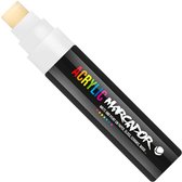 MTN Acrylic Marcador - Verfstift - brede punt van 15 mm - permanent - Wit