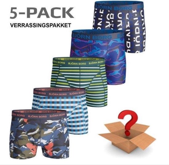 Björn Borg - Heren - Onderbroeken - Verrassingspakket - 5 Pack Boxers - Maat XL
