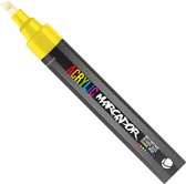 MTN Acrylic Marcador - Verfstift - medium punt van 6 mm - permanent - Geel