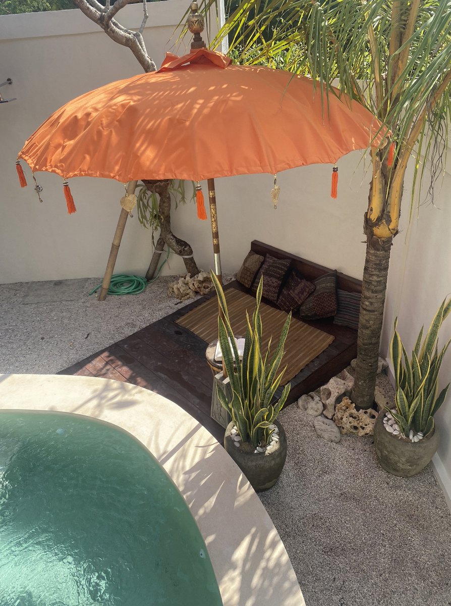 Ombrella Parasols™ | From Bali with love | 2m breed x 2.5m hoog | Oranje Geel | Tuin | Ibiza deco | Boho