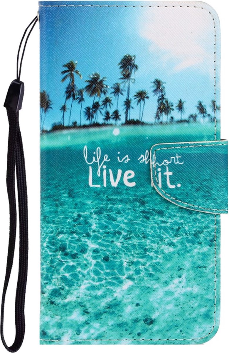 Strand zee book case hoesje Telefoonhoesje geschikt voor Samsung Galaxy A33