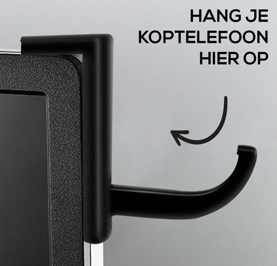 Koptelefoon Houder - Headset standaard voor bureau, kast of monitor - Elemental GOods