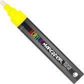 MTN Acrylic Marcador - Verfstift - medium punt van 2 mm - permanent - Neon Geel