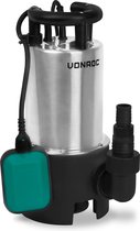 VONROC Dompelpomp RVS – Vuilwaterpomp -  Waterpomp – 1100W – 20000 l/h – Voor vuil- en schoonwater – Met vlotter