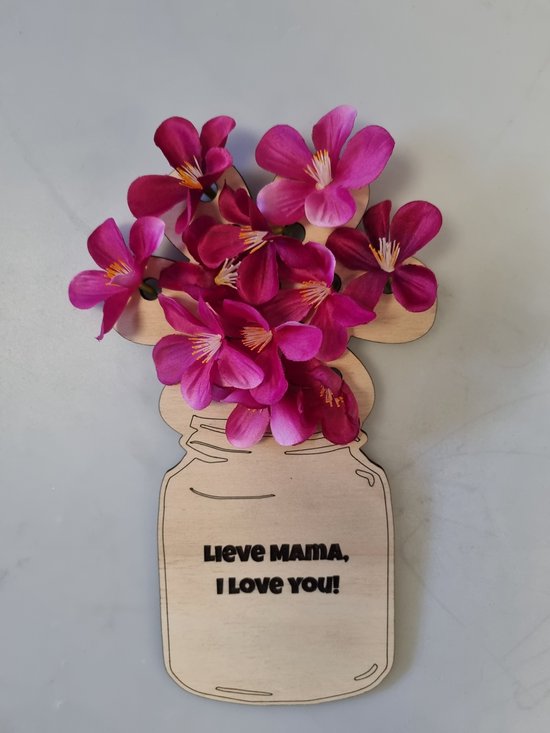 Porte-fleurs personnalisé Fête des Mères - Cadeau des Enfants pour Maman - Cadeau pour maman - Chère Maman - Fleurs