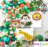 Cards & Crafts Ballonnenboog - 132 delige Ballonnen set - Jungle Dieren thema XXL
