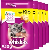 Whiskas Junior Droge Brokjes - Katten Droogvoer - Kip - 5 x 950g