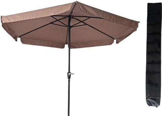 Housse parasol droit 210cm taupe protection contre l'humidité