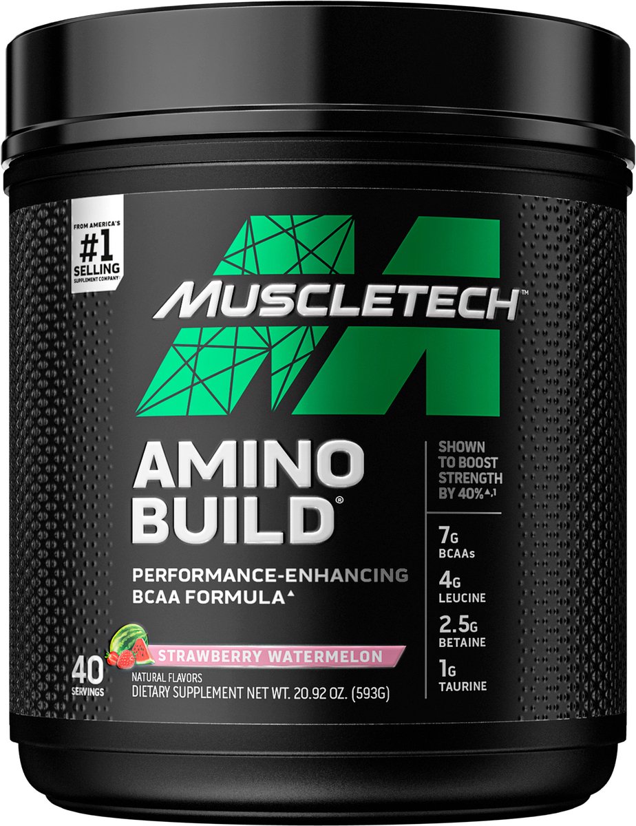 Muscletech Amino Build (40 serv) Strawberry Watermelon - Aminozuren - BCAA