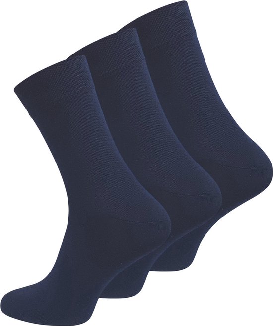 Calzini - Diabetes sokken - Zonder elastiek - Naadloos - 6 paar - Navy - 43-46