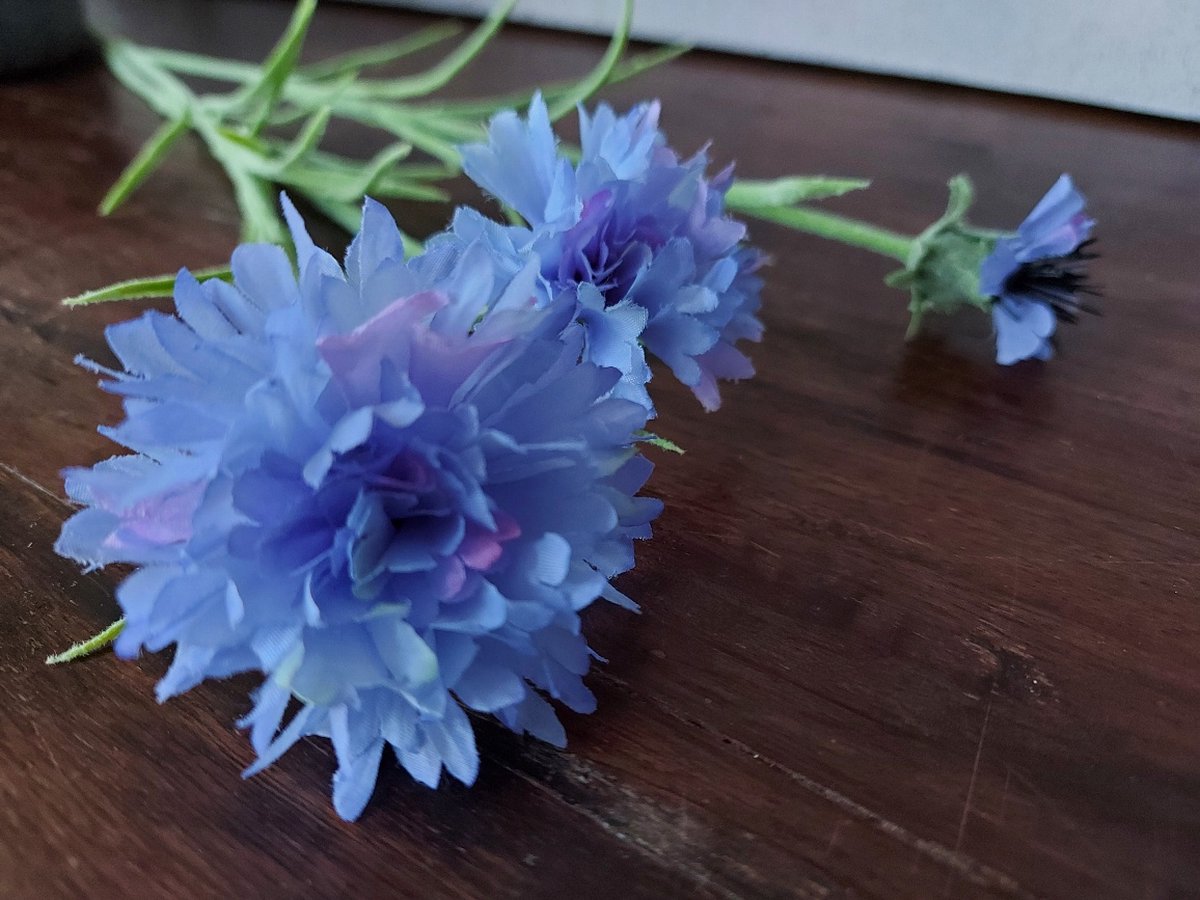 Brynxz - Fleur Artificielle Bleuet - Bleu Clair - Longueur 65cm | bol