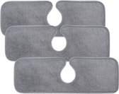 Renor Absorberende Keukenkraan Mat -  Pads voor Aanrechtblad - Afdruipmat - Keuken, Badkamer - Grijs - 3 Stuks - 46 x 10 cm