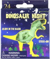 Glow in the dark stickers – Dinosaurus  - Dino’s – 24 stuks - 5 cm - kerstcadeau