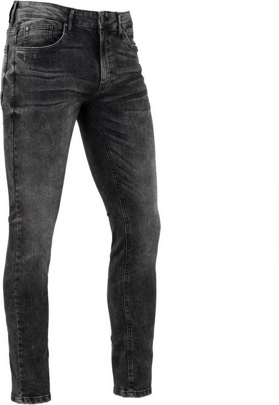 Brams Paris - Heren Jeans - Lengte 32 -Super Skinny - Jack - C93 - Stretch  - Dark Grey | bol.com