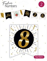 Festive numbers nr 8 3 stuks