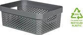 Curver infinity box dots 11L grijs 36x27x14cm 100% recycled